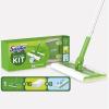 Image Pack Balai Attrape-Poussière Pour Sols Swiffer - 120 Lingettes Sèches Et 3 Lingettes Humides