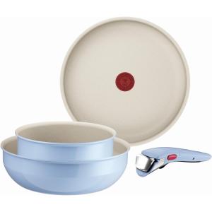Image [Prime] Batterie de cuisine Tefal Ingenio Serenity L8274S04 - Blue Calm à 39,99€