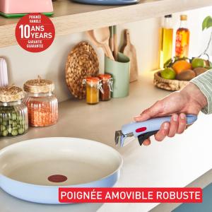 Image [Prime] Batterie de cuisine Tefal Ingenio Serenity L8274S04 - Blue Calm à 39,99€