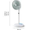 Image [Prime] Ventilateur Rowenta Turbo Silence Compact 3D Nomad QV5050F0 - Blanc et Eucalyptus à 109,99€