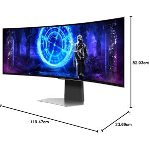 Image [Prime] Écran PC 49" Samsung Odyssey OLED G9 OLED G950 - 240Hz - Argent à 799,00€