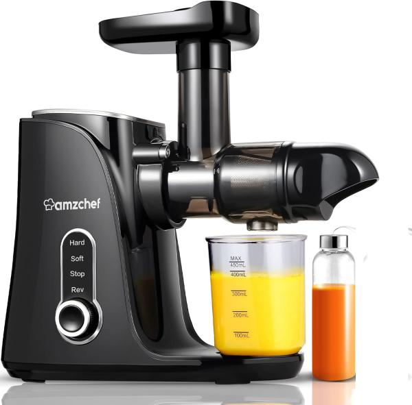 Image Extracteur de Jus AMZCHEF Double Vitesse Modes (Soft et Hard) + Accessoires