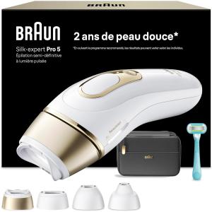 Image [Prime] Épilateur à lumière pulsée Braun Silk·expert Pro 5 PL5431 - Or à 349,99€