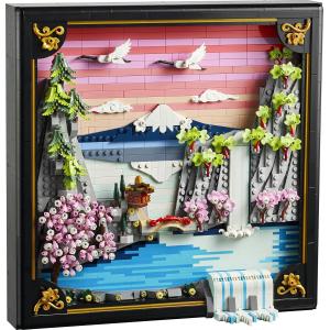 Image [Prime] Maquette LEGO Art Les Cerisiers en Fleurs 31218 - Japanese Cherry Blossom Landscape à 72,19€
