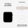 Image [Prime] Montre connectée Apple Watch SE 3 GPS 44 mm - Lumière stellaire à 201,70€