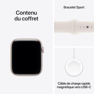 Image [Prime] Montre connectée Apple Watch SE 3 GPS 44 mm - Lumière stellaire à 201,70€