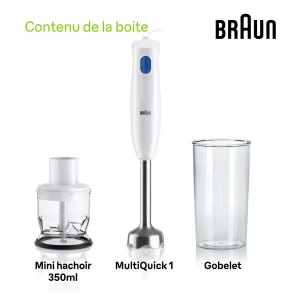 Image Mixeur plongeant BRAUN MQ10.201MWH - Blanc à 27,99€
