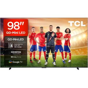 Image [Prime] Téléviseur TCL 98Q6C QD-Mini LED 98 Pouces - Avant en métal brossé à 1 599,00€