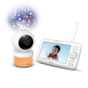 Image Babyphone vidéo VTech BM5463 Lightshow veilleuse et projecteur - Blanc à 89,99 €