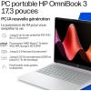 Image PC Portable 17" FHD HP OmniBook 3 17-dp0001sfx (Ryzen5, RAM 8Go, SSD 512Go) - Argent à 419€