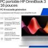 Image PC Portable 16" 2k HP OmniBook 3 16-by0000sf (Ryzen5, RAM 16Go, SSD 512Go, Radeon 610M) - Argent à 469€