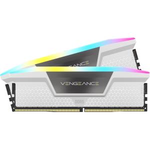 Image Mémoire RAM Corsair Vengeance RGB DDR5 32 Go (2x16 Go) 6000 MHz CL36 - Blanc à 399,99€