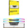 Image Mémoire RAM Corsair Vengeance RGB DDR5 32 Go (2x16 Go) 6000 MHz CL36 - Blanc à 399,99€