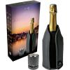 Image Coffret cadeau Bubbles Rafraîchisseur Frizz et bouchon à champagne Line - Gris Roche à 29,50€