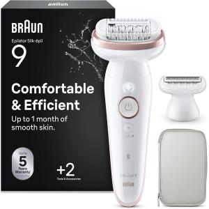 Image Épilateur électrique Braun Silk-épil 9 9-030 - Blanc/Rose à 99,99€