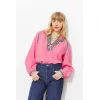 Image Blouse Promod GINGER - Rose fuchsia ou Vert Emeraude à 17,99€