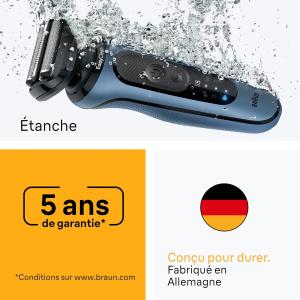 Image Rasoir électrique Braun Series 5 52-A1820SI - Bleu à 84,99€