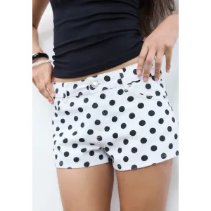 Image Short Femme imprimé pois Stradivarius - Blanc à 18,19 €