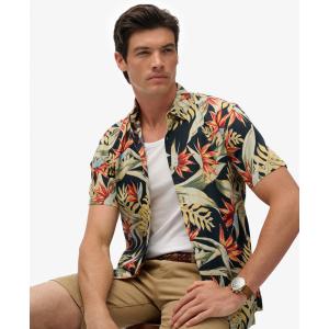 Image Chemise Superdry Chemise à imprimé hawaïen - Oiseau du paradis bleu marine à 45,49 €