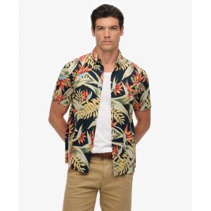 Image Chemise Superdry Chemise à imprimé hawaïen - Oiseau du paradis bleu marine à 45,49 €