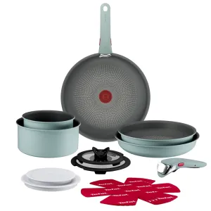Image Batterie de cuisine Tefal Halo Eucalyptus 15 pièces - Green Eucalyptus à 169,99€