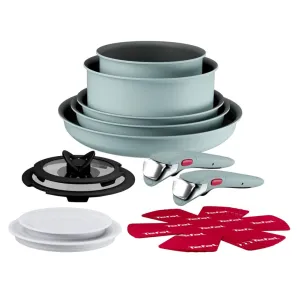 Image Batterie de cuisine Tefal Halo Eucalyptus 15 pièces - Green Eucalyptus à 169,99€