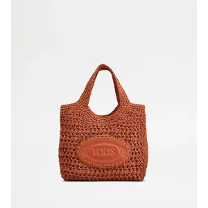Image Sac shopping Tod's Mini - Raphia et cuir - Plusieurs Coloris à 720€