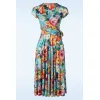 Image Robe swing Topvintage Andi - Bleu barbeau et multicolore à 52,95€