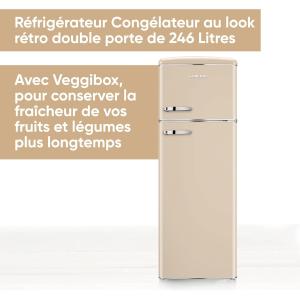 Image Réfrigérateur combiné SEVERIN RKG 8985 - Crème à 459,29€