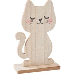 Image Figurine en bois VBS Chat - Bois à 1,43€