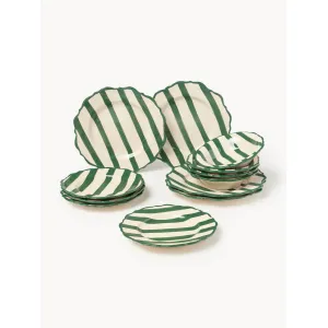 Image Service de table Westwing Collection Donald - Blanc cassé, vert à 129€