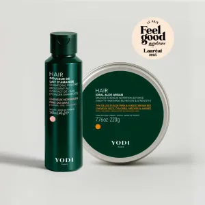 Image Routine cheveux Douceur Lait d'Amande & Aloe Argan Force & Brillance - à 55€