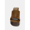 Image Sandales compensées Femme Zara Plateformes en daim - Marron à 18,38€