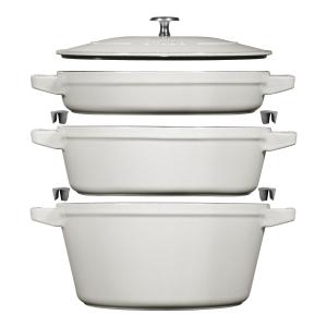 Image Set de cuisine Staub Stackable Set 3 pièces - Truffe blanche à 280,72€