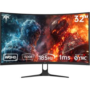 Image Écran PC 32" 2K QHD Gamer KTC H32S5 - 180 Hz, 1 ms - Black à 180,49€