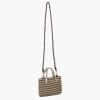 Image Sac à bandoulière Bohemian Beauty Pochette rayée effet paille - Marron à 7,19€