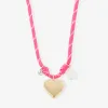 Image Collier fantaisie Capsule Colliers Cordon Cœur et Étoile - Rose à 4,99€