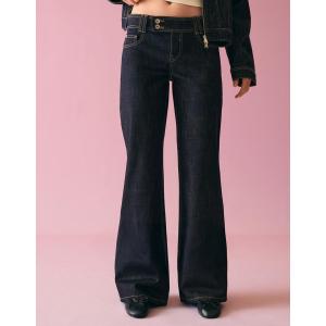 Image Jeans baggy Zara Brodé - Marine à 11,99€