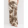 Image Pantalon large bonprix - Écru/Marron foncé/New Beige Floral à 12,99€