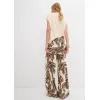Image Pantalon large bonprix - Écru/Marron foncé/New Beige Floral à 12,99€