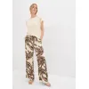 Image Pantalon large bonprix - Écru/Marron foncé/New Beige Floral à 12,99€