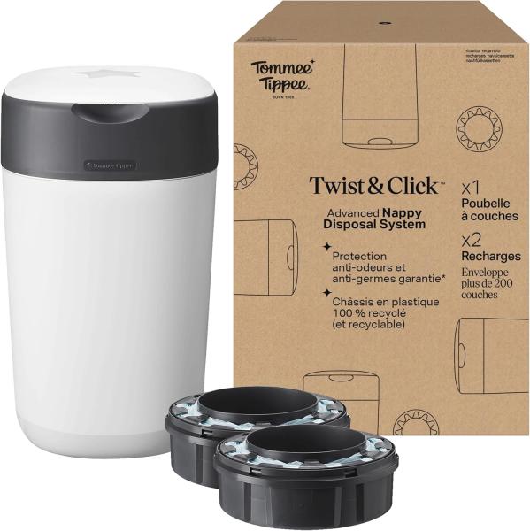 Image Pack Poubelle à couches Tommee Tippee Twist & Click - Avec 2 recharges