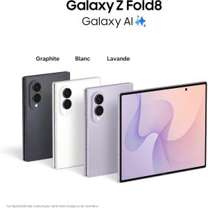 Image [Précommande] Smartphone Samsung Galaxy Z Fold8 256 Go - Graphite, Blanc ou Lavande à 1 799,00€