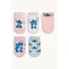 Image Lot de socquettes de sport Disney Lilo et Stitch 5 paires - Rose à 3,99€