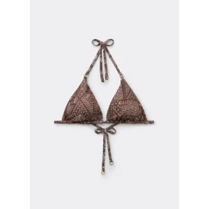 Image Haut de maillot de bain triangle Calzedonia Paisley - Marron à 18,00€