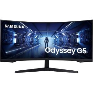 Image Écran PC Incurvé 34" 4K UHD Samsung Odyssey G55T - Noir à 229,90€
