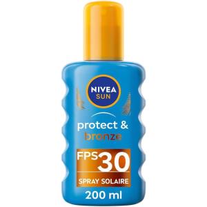Image Spray solaire NIVEA SUN Protect & Bronze FPS 30 - Sans parfum à 6,24€