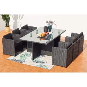 Image Salon de jardin encastrable Concept Usine Miami 6 - Noir et Noir à 579,90€