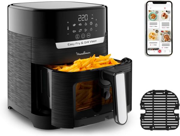 Image AirFryer Moulinex EZ506820 Easy Fry & Grill Vision Friteuse sans huile + Grill,