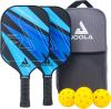 Image Set 7 Pièces Pickleball JOOLA Blue Lightning 2 Raquettes, 4 balles et Un Sac